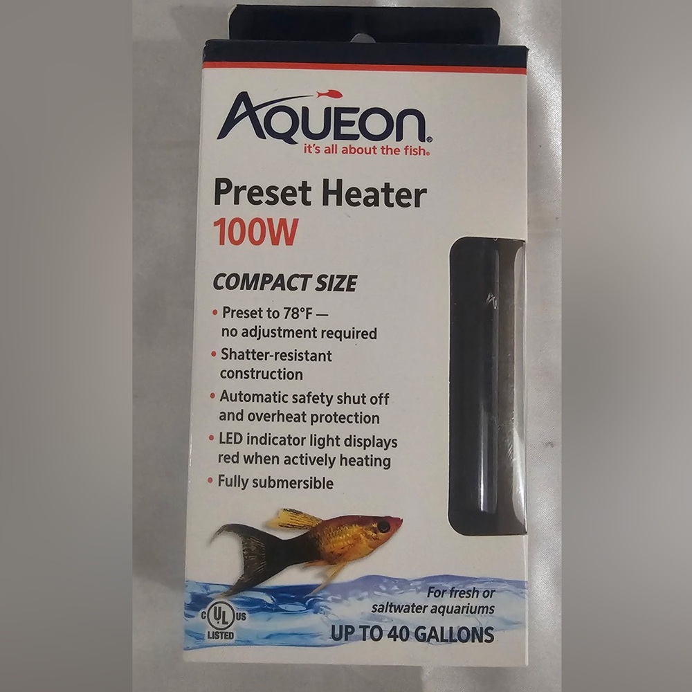Aqueon Preset Heater 100W Compact Size